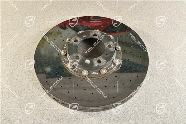 PCCB tarcza hamulcowa ceramiczna, Taycan / Panamera, 20" / 420mm, lekko uszkodzona na wewnętrznym rancie (zdjęcia), L