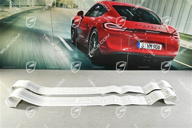 Dekorfolie / Seitliche Dekorstreifen mit „PORSCHE“ Schriftzug, Schwarz, GT3 RS