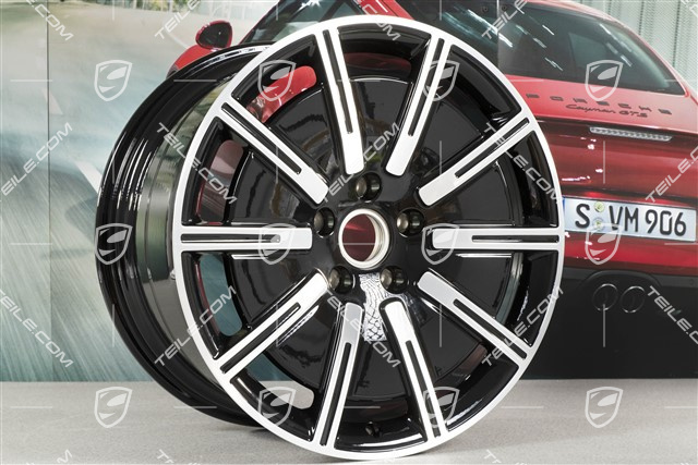 20" Felge Sport Aero, 11J x 20 ET60, schwarz hochglanz mit glanzgedrehter Stirnfläche