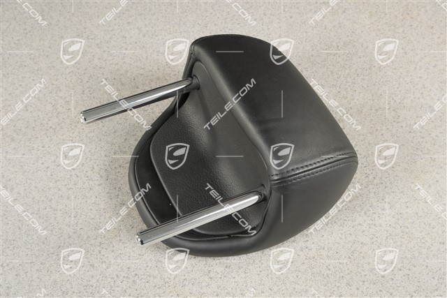 Kopfstuetze hinten, Glattleder, Schwarz, Mitte