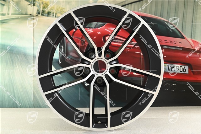 21-inch Carrera Exclusive Design wheel rim, 11,5J x 21 ET79, black satin matt