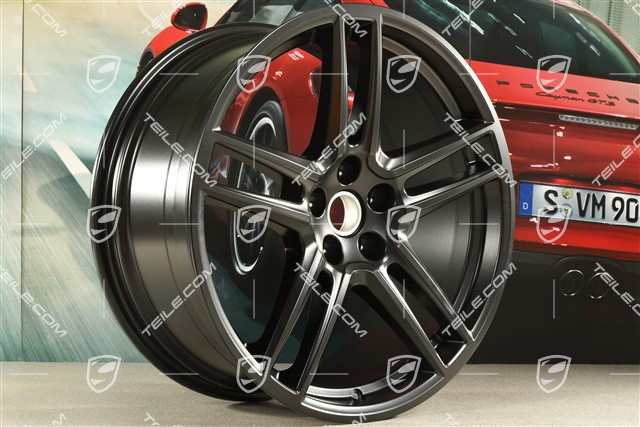 20-inch wheel rim "Macan Turbo", 9J x 20 ET26, BORBET, black satin mat