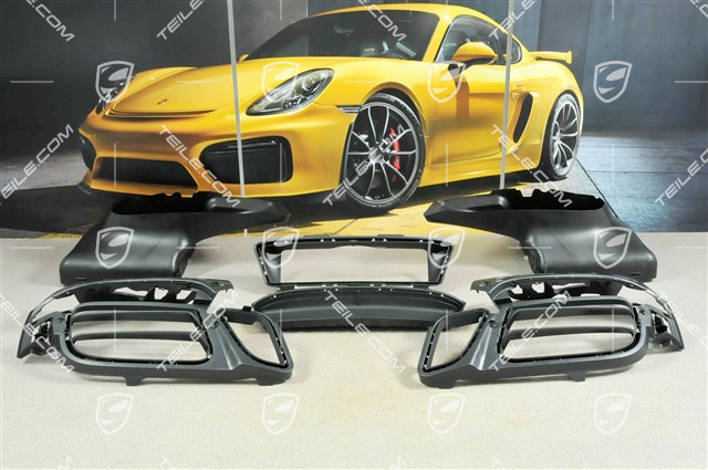 Aero Kit Cup Stoßstange vorne + Aero Kit CUP Frontspoiler + Heckspoiler mit Flügel, mit Scheinwerferreinigungsanlage Löcher,  ohne ParkAssistant (PDC)