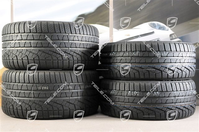 19" Winterräder Satz Carrera, Felgen 8,5J x 19 ET54 + 11J x 19 ET48 + NEUE Winterreifen 235/40 R19 + 295/35 R19, mit RDK-Sensoren