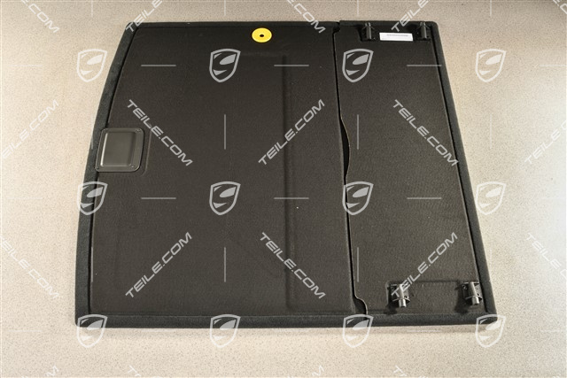 Hybrid, Kofferraumverkleidung, Reserveradabdeckung, Teppich / Perlvelours, Schwarz