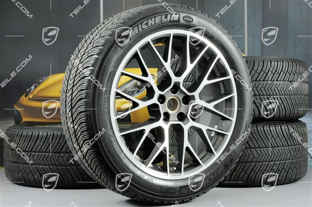 20" "RS Spyder Design" koła zimowe, komplet, felgi 9J x 20 ET26 + 10J x 20 ET19 + NOWE opony zimowe Michelin 265/45 R 20 + 295/40 R 20, z czujnikami ciśnien