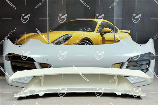 Aero Kit Cup Stoßstange vorne + Aero Kit CUP Frontspoiler + Heckspoiler mit Flügel, mit Scheinwerferreinigungsanlage Löcher,  ohne ParkAssistant (PDC)