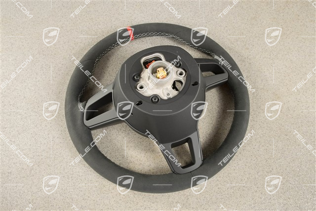 Sportlenkrad GT, Alcantara, Schwarz/Silber, 12-Uhr Markierung Rot