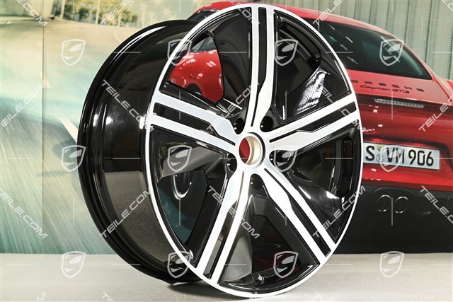 22" Felge Macan Exclusive Design, 9J x 22 ET29, schwarz hochglanz, links