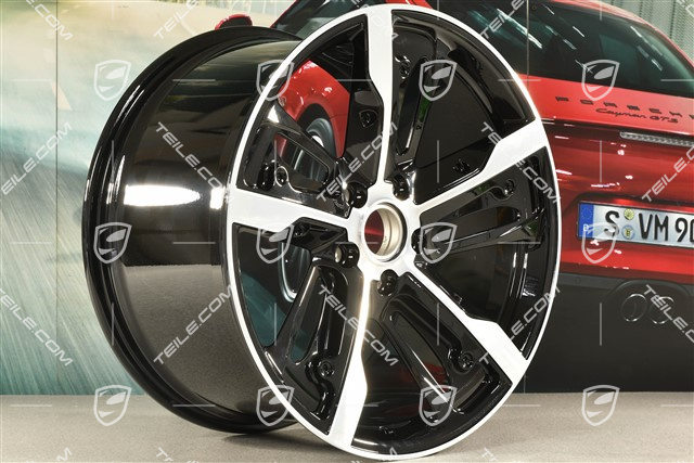 21" Felga Taycan Exclusive Design, 11,5J x 21 ET66, wersja Carbon (nie zawiera osłon karbonowych), tylna, R