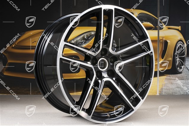 20" Felge "Macan Turbo", 10J x 20 ET19, CMS, tiefschwarz-metallic