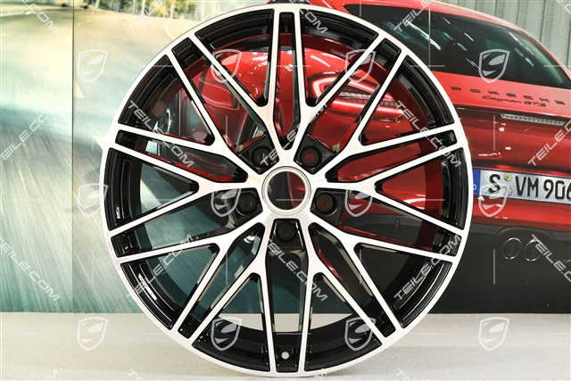 21" Felga Cayenne RS Spyder Design, 11J x 21 ET58, czarny wysoki połysk