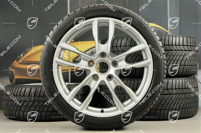 19" winter wheel set Boxster S, 8J x 19 ET57 + 9,5J x 19 ET45 + NEW Continental WinterContact winter tires 235/40 R19 + 265/40 R19, without TPMS