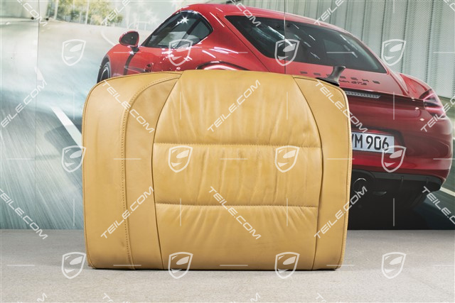 Back seat backrest, Draped leather, savannah beige, Cabrio, L