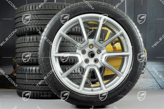 20" "Macan SportDesign" Sommerräder Satz, Felgen 9J x 20 ET26 + 10J x 20 ET19, Michelin Sommerreifen 265/45 R 20 + 295/40 R 20, mit RDK-Sensoren