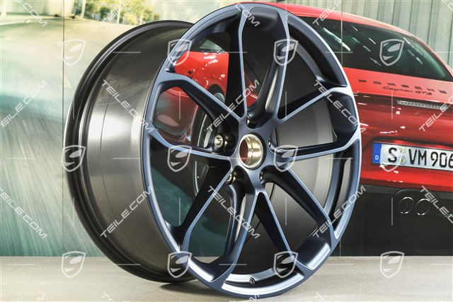 22-inch GT Design wheel rim, 10,5J x 22 ET49, ocean blue pearl effect
