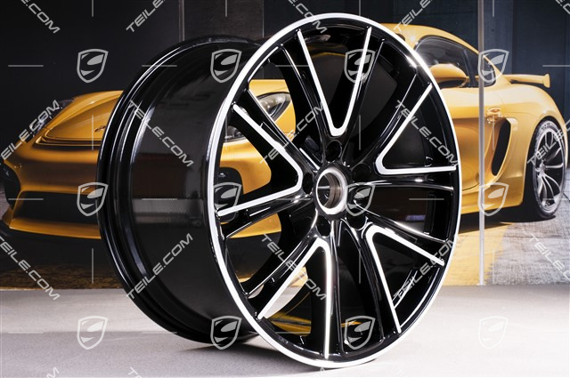 21" Felga Panamera Exclusiv, 11,5J x 21 ET69, czarny wysoki połysk