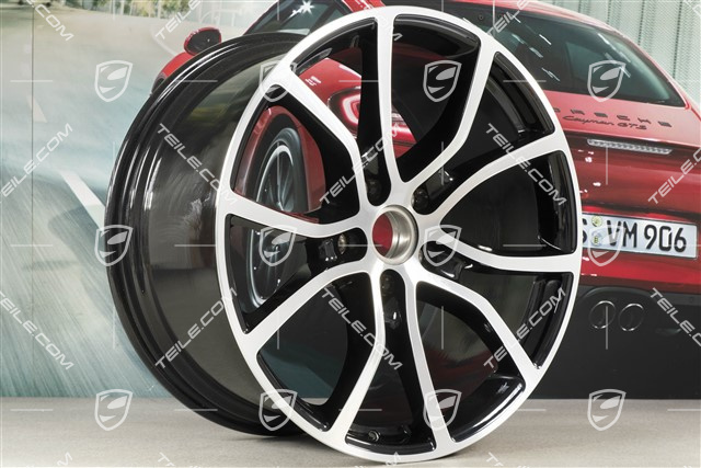 21-inch wheel rim, Cayenne Exclusive Design, 11J x 21 ET49, black high gloss