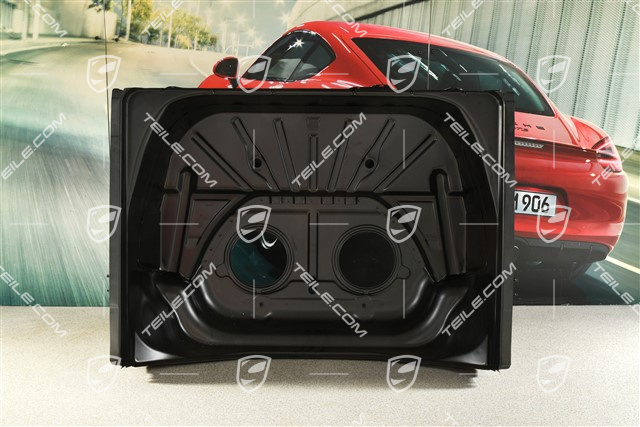 Spare wheel well, rear-wheel drive