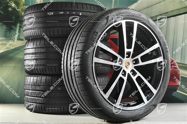 22" Sommerräder Sport Design, Felgen 10J x 22 ET48 +11,5J x 22 ET61 + NEUE Pirelli Sommerreifen 285/40 R22 + 315/35 R22