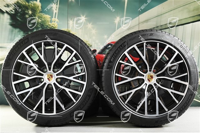 20" Taycan Turbo S Aero Design summer wheel set, rims 9J x 20 ET54 + 11J x 20 ET60 + NEW Michelin summer tyres 245/45 R20 + 285/40 R20