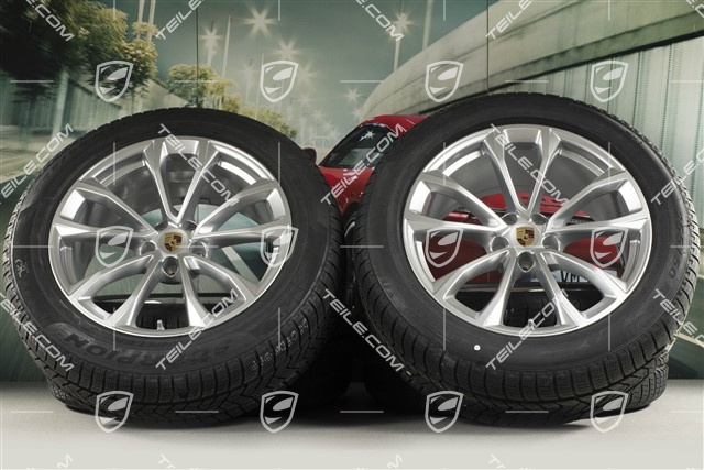 19" "Macan Design" koła zimowe komplet, felgi 8,5J x 19 ET21 + 9J x 19 ET21 + opony zimowe Pirelli 235/55 R19 + 255/50 R19, z czujnikami ciśnienia RDK