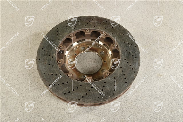 Brake disc, ceramic PCCB, GT2/GT3, R, (damaged)