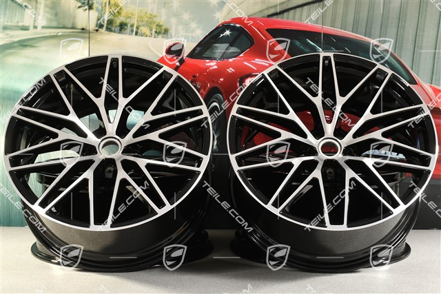 21-inch RS Spyder Design II, alloy wheels set, 9,5J x 21 ET27 + 10J x 21 ET19, black high gloss