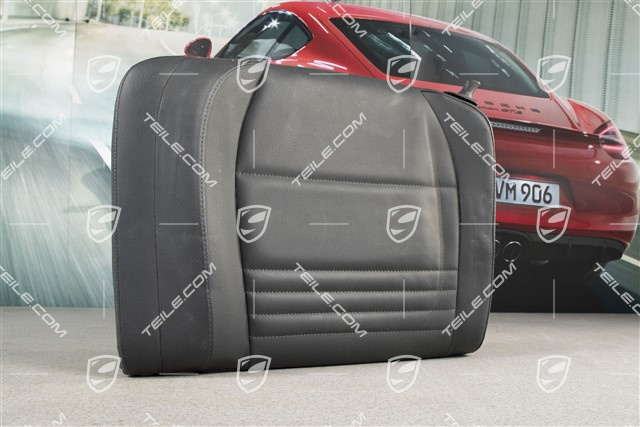 Back seat backrest, rear, leatherette, black, coupe, L