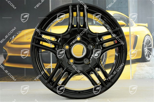 18" Felge Cayenne S, 8J x 18 ET57, schwarz hochglanz