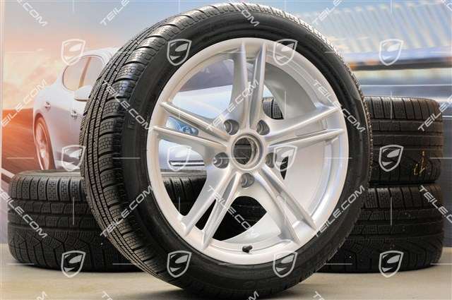18" Boxster S II Winterräder Satz (Felgen mit Reifen), Felgen vorne 8J x 18 ET57 + hinten 9J x 18 ET43 + Reifen 235/40 ZR18 + 255/40 ZR18
