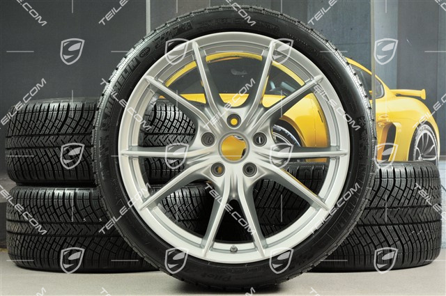 20-inch winter wheels set Carrera S (IV), used rims 8,5J x 20 ET49 + 11J x 20 ET56 + NEW Michelin Pilot Alpin PA4 N1 winter tyres 245/35 R20 + 295/30 R20