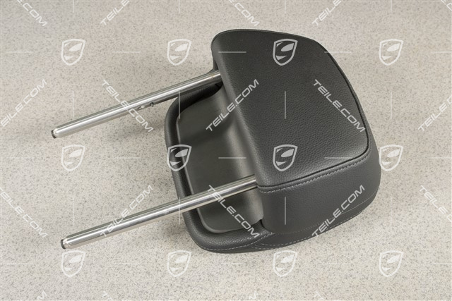 Kopfstuetze hinten, Leder, Schwarz, R
