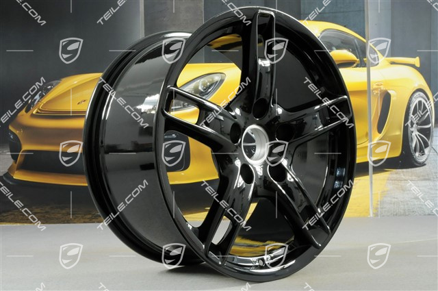 18" Felge Boxster S, 9J x 18 ET43, schwarz hochglanz