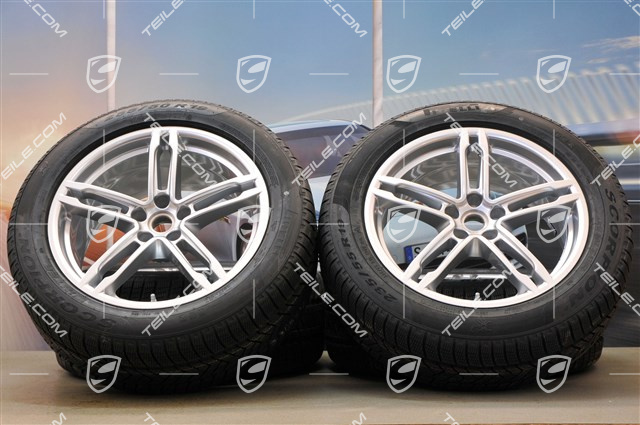 19" "Macan Turbo" Winterräder Satz, Felgen 8J x 19 ET21 + 9J x 19 ET21, Pirelli Winterreifen 235/55 R 19 + 255/50 R 19, mit RDK-Sensoren