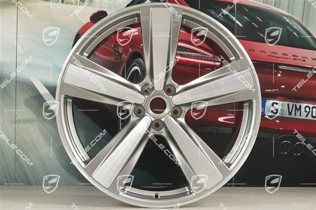 21" Felge "Exclusive Sport Design", 9,5J x 21 ET 27, platinsilber