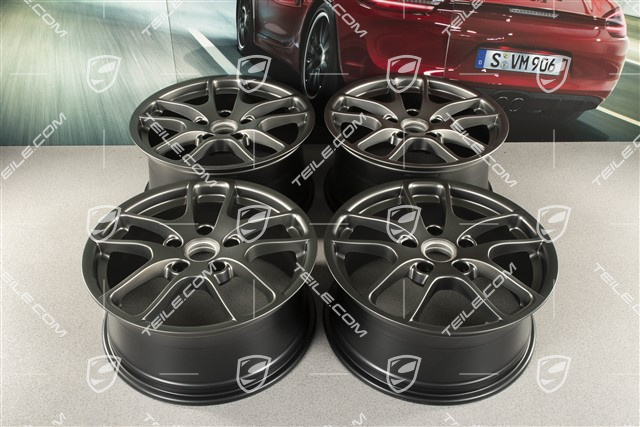 18" Felgensatz "Cayman III", 8J x 18 ET57 + 9J x 18 ET47, Platinum,