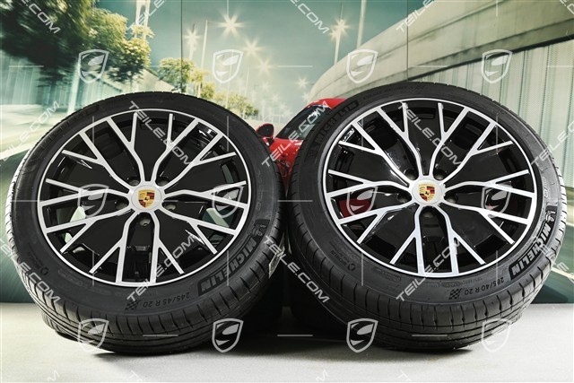 20" Turbo S Aero Design Sommerräder Satz, Felgen 9J x 20 ET54 + 11J x 20 ET60, Michelin Sommerreifen 245/45 R20 + 285/40 R20