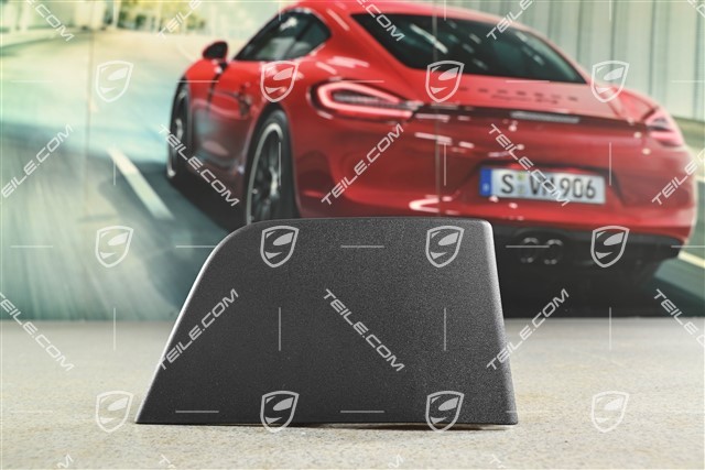 Side skirt moulding, front, Black matte, R