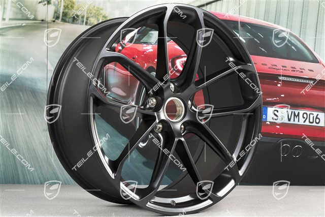 22-inch GT Design wheel rim, 10J x 22 ET48, black satin matt