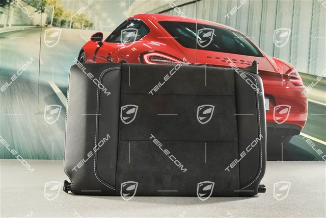 Cabrio / Targa, Oparcie tylnego siedzenia, czarna skóra / alcantara ze srebrną nicią, GTS, L
