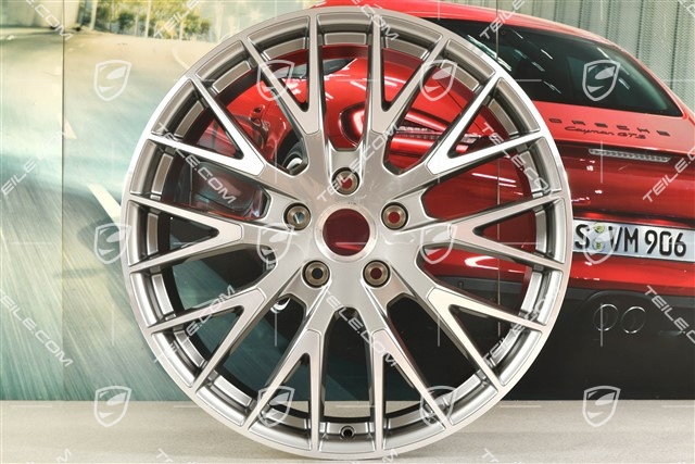 21" Felga Panamera Exclusive Design, 9,5J x 21 ET71, platynowo srebrny metalik