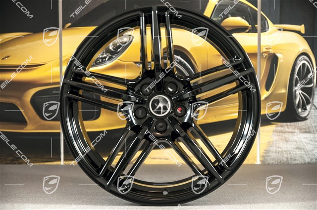 19" Komplet felg Macan Design, 8J x 19 ET21 + 9J x 19 ET21, czarny wysoki połysk