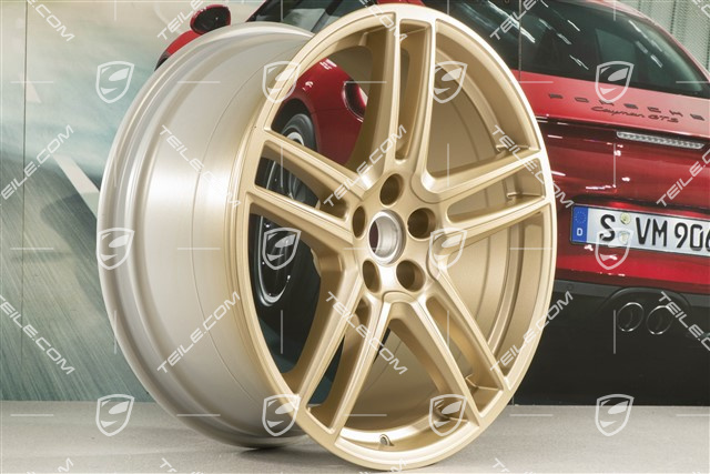 20-inch wheel rim "Macan Turbo", 9J x 20 ET26, CMS, aurum satin matt