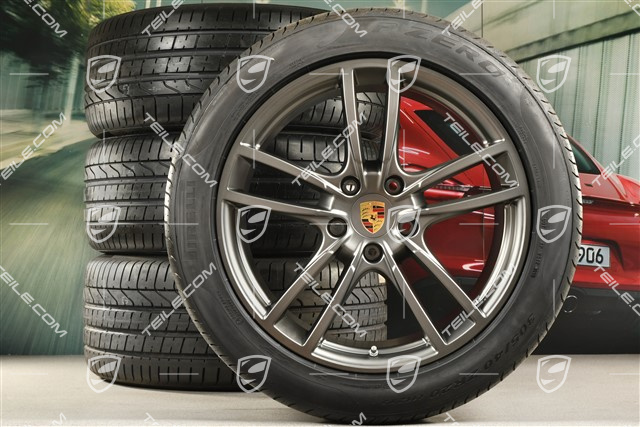 20" Cayenne Coupé Sport Sommerräder Satz, Felgen 9J x 20 ET50 + 10,5J x 20 ET55 + Pirelli P Zero Sommerreifen 275/45 R20 + 305/40 R20, mit RDK-Sensoren