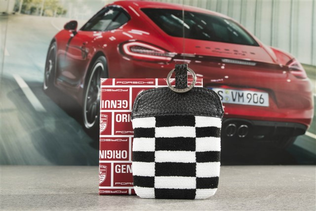 Schlüssel-Etui, Pascha, schwarz/weiss