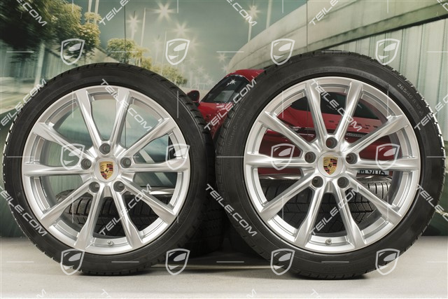 19" Boxster S Winterräder Satz, Felgen 8J x 19 ET57 + 10J x 19 ET45 + Continental WinterContact  TS 830P Winterreifen 235/40 R19 + 265/40 R19, DOT/Bj. 2018, Reifenprofil 7mm