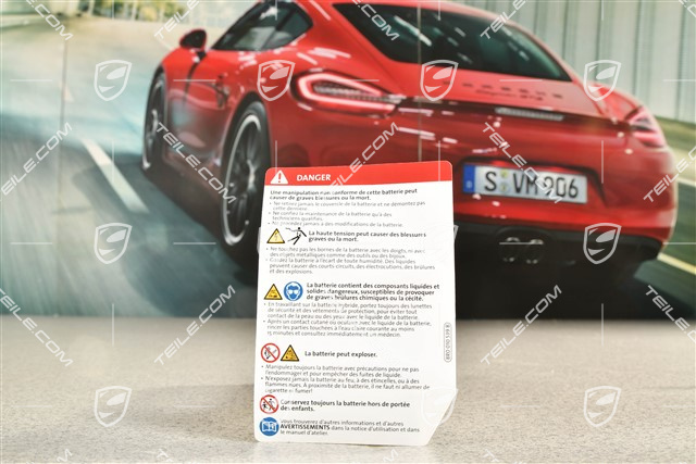 Naklejka informacyjna, po Francusku