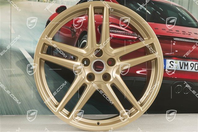 20-inch wheel rim "Macan Turbo", 9J x 20 ET26, CMS, aurum satin matt