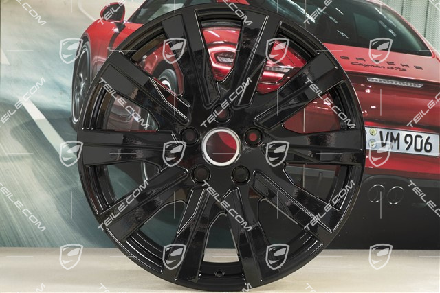 20" Felge Taycan Tequipment Design, 9J x 20 ET54, schwarz hochglanz